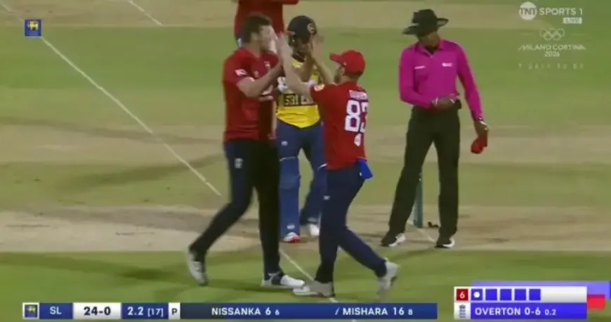 Overton Claims England’s First Wicket Against Sri Lanka; Dawson Shines