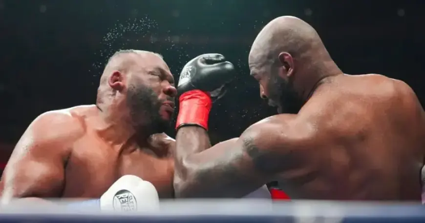 Boxer Jarrell Miller Tosses Hairpiece into Crowd After Punch Uplift