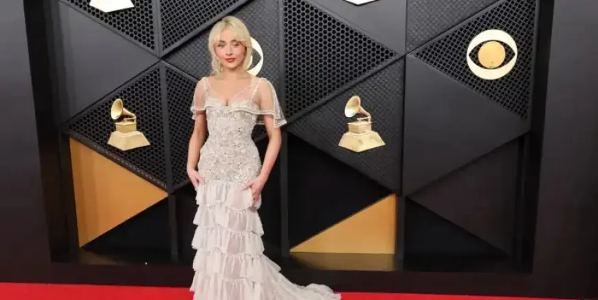 Sabrina Carpenter Dazzles in Crystal-Embellished Gown at 2026 Grammys
