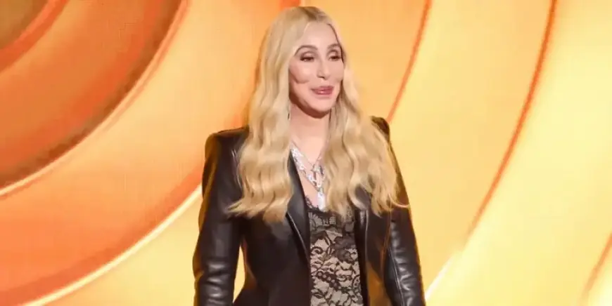 Cher Stuns in Naked Dress While Accepting Grammys Lifetime Achievement Award