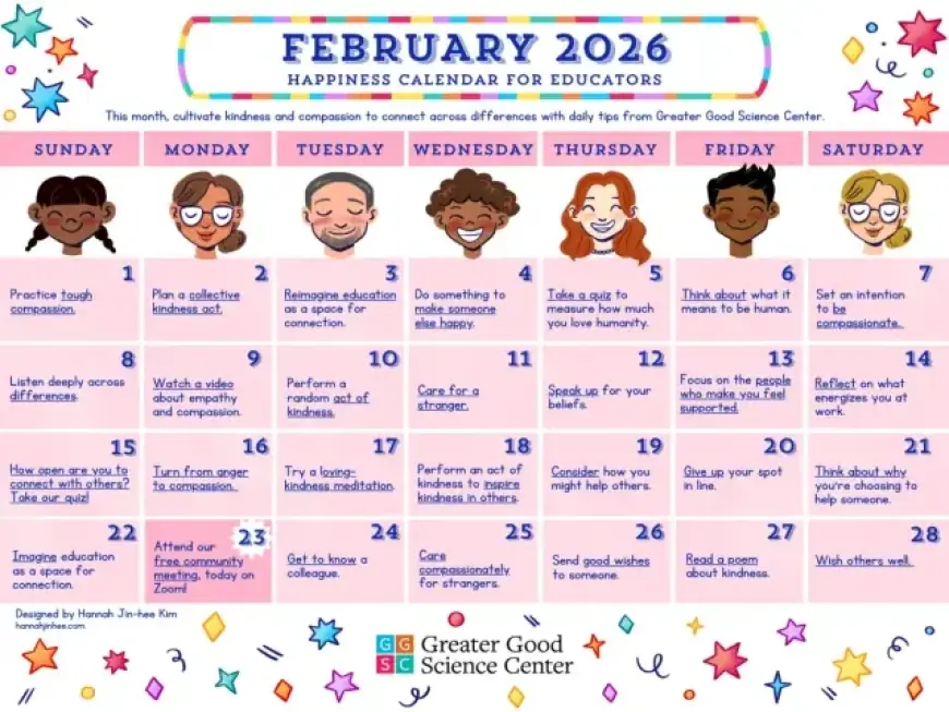 February 2026 Happiness Calendar: Essential for Educators