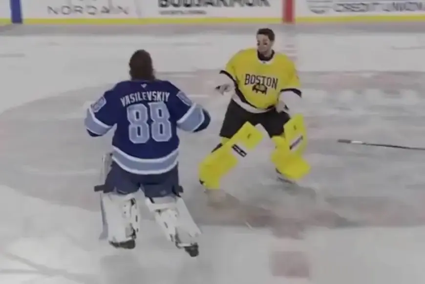 Vasilevskiy and Swayman Clash in Stadium Series Outdoor Game