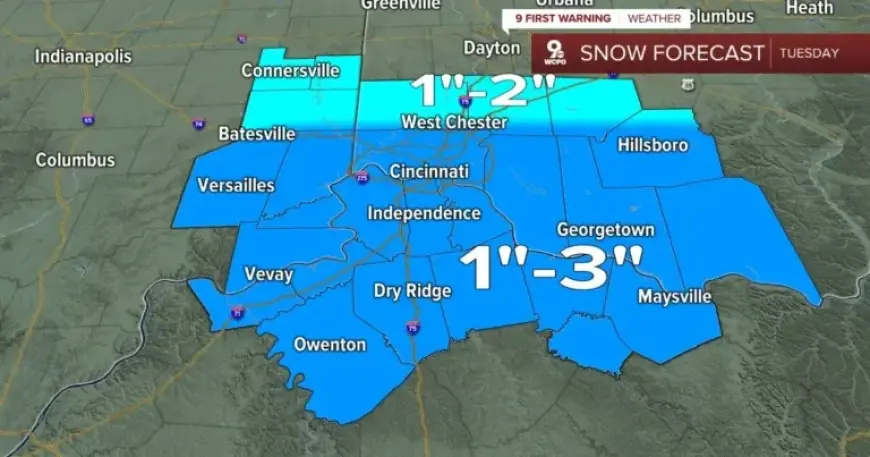 Weather Alert: Snow Accumulation Predicted, 1-3 Inches Expected