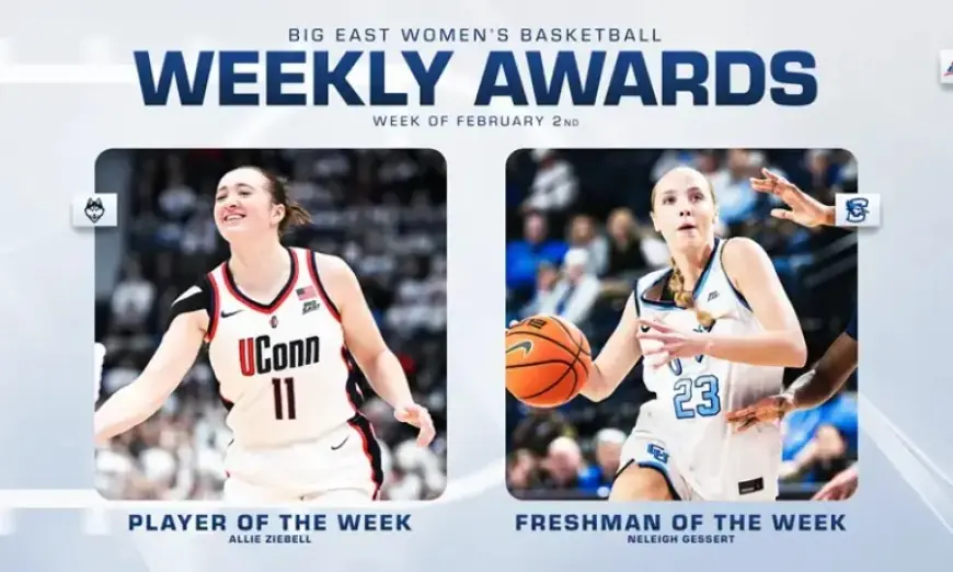 Ziebell and Gessert Garner BIG EAST WBB Weekly Honors (2.2.26)