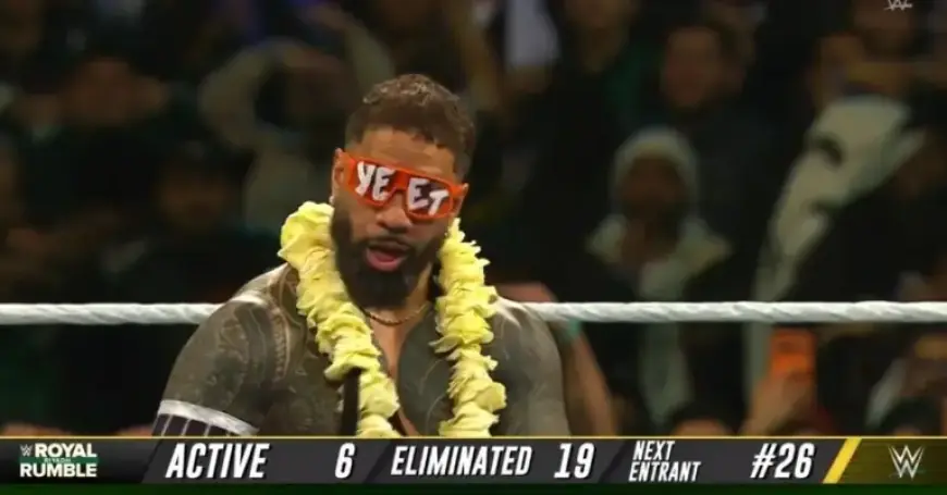 Jey Uso’s Dramatic Entrance Shatters WWE Clock at Royal Rumble