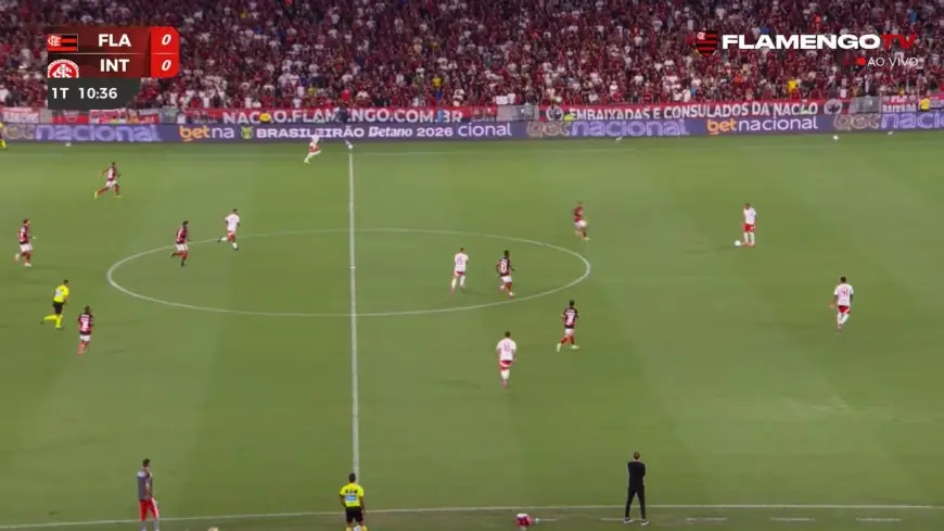 Flamengo vs Internacional: “War of tempos” ends first half lead, match tied late