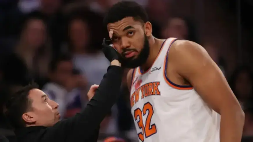 Knicks’ Karl-Anthony Towns Eye Injury Caught on Video After Collision