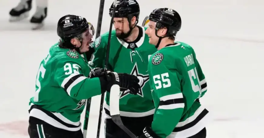 Stars Win Sixth Straight as Robertson Hits 200 Goals, Benn Scores Twice