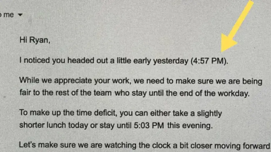 Boss’s Insane ‘4:57’ Email Shocks Employee
