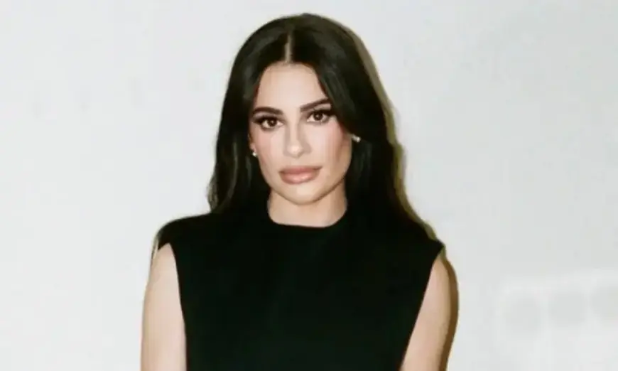 Lea Michele Stuns in Black Gown for Broadway Revival of ‘Chess’ Promotion