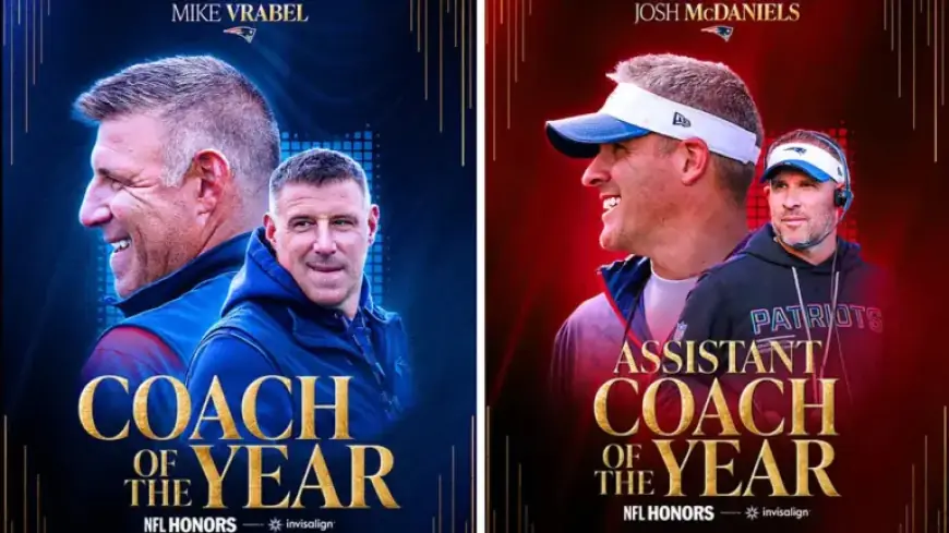 Patriots’ Mike Vrabel, Josh McDaniels Win NFL Coach Awards
