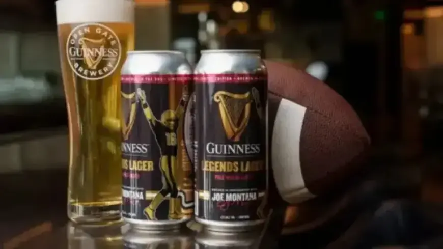 Joe Montana and Guinness Launch Lager, Charity Campaign