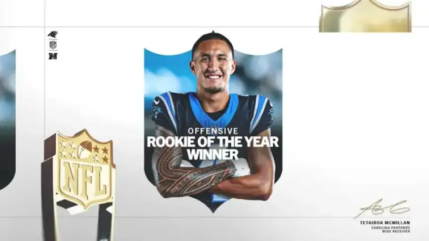 Tetairoa McMillan Wins AP Offensive Rookie of the Year Award