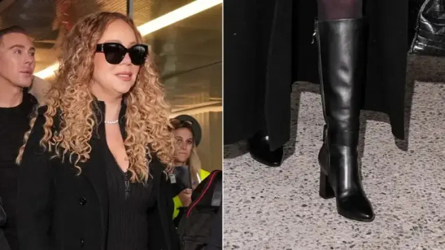 Mariah Carey Arrives in Milan for Winter Games in Iconic Knee-High Boots