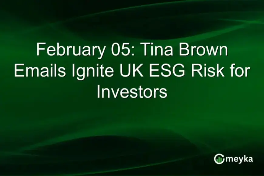 Tina Brown Emails Spark ESG Concerns for UK Investors
