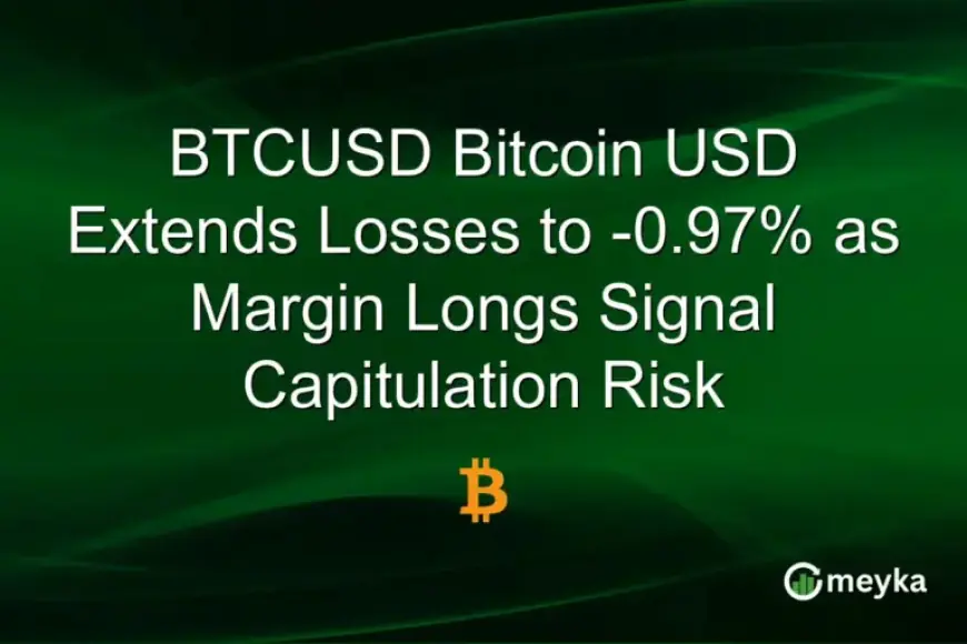 Bitcoin USD Slips 0.97% as Margin Longs Indicate Capitulation Risk