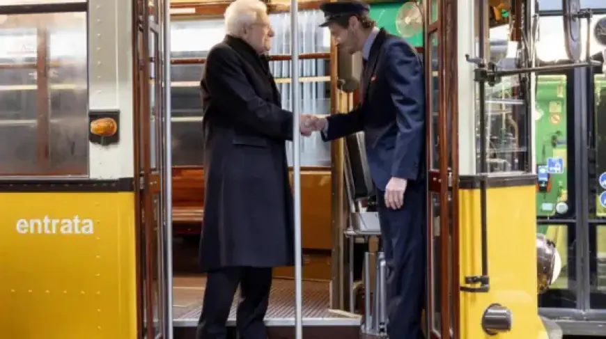 President Mattarella Arrives at San Siro, Driven by Valentino Rossi