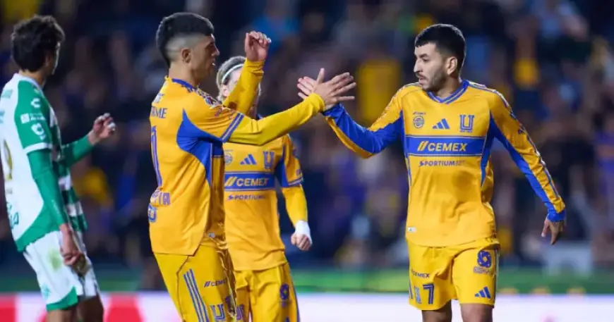 Tigres Thrash Uninspired Santos 5-1 Amid Controversy and Comeback