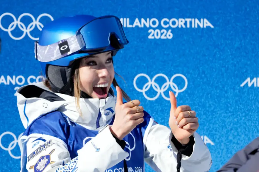 Eileen Gu shakes off early fall to reach Milano Cortina slopestyle final