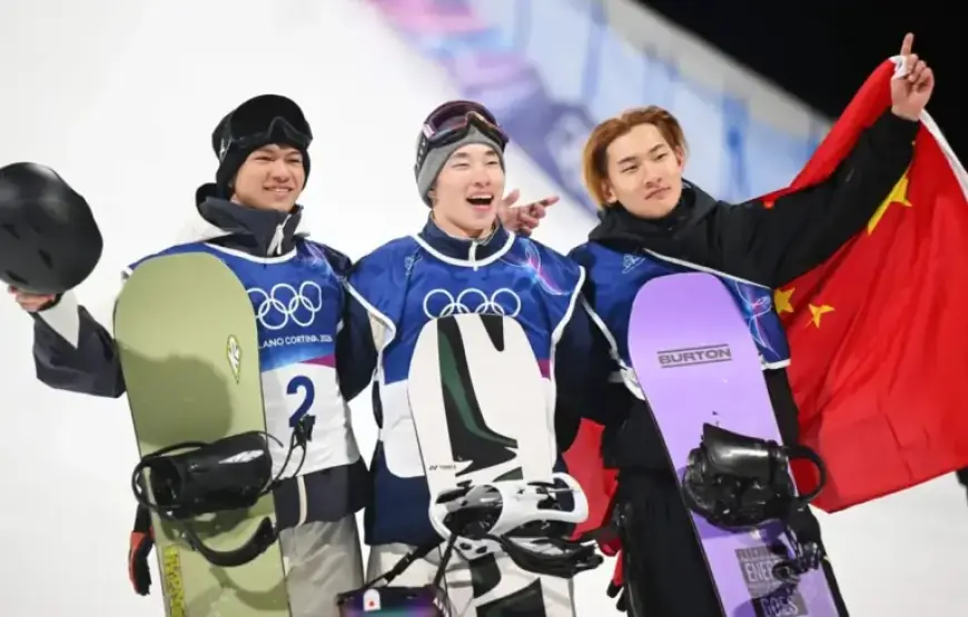 Japan’s Kira Kimura Captures Gold in Men’s Snowboard Big Air; US Teen Ollie Martin Finishes Fourth