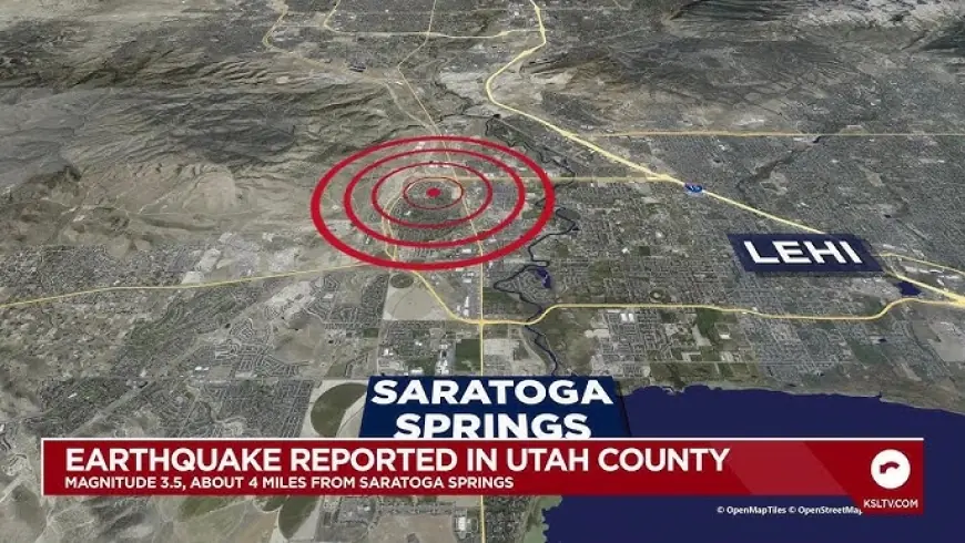 Utah earthquake near Lehi: M3.5 jolts Wasatch Front, no damage reported
