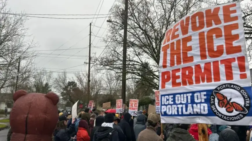 Protesters Demand ICE Facility Closure at Portland Mayor’s Residence