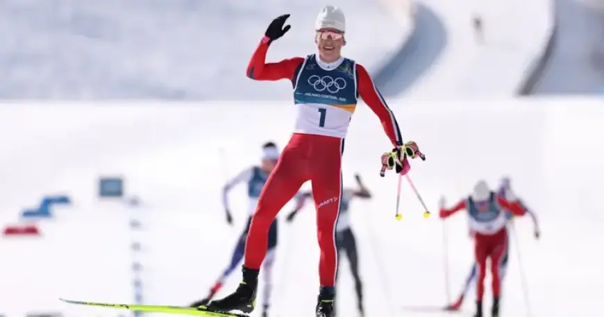 Johannes Høsflot Klæbo Claims Gold in 2026 Winter Olympics Skiathlon