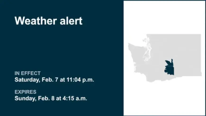 Kittitas and Yakima Valleys Brace for Weather Alert Until Sunday Morning