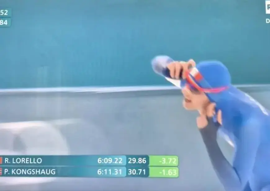 Olympian Riccardo Lorello Hits the Speed Skating Track Today at 4 PM