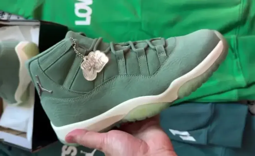 Eagles’ Jalen Hurts Unveils Super Bowl-Inspired Green Air Jordan 11 PEs