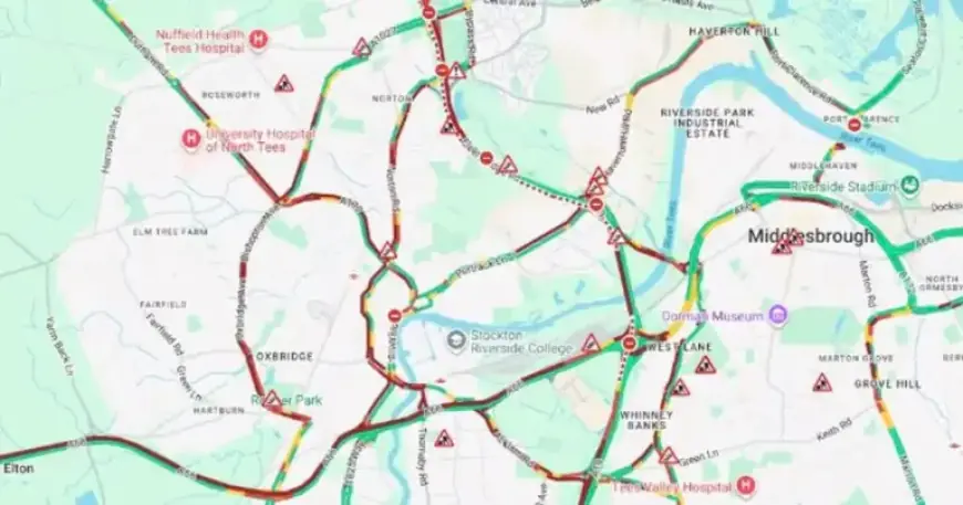 Crash Shuts Down A19 Between Portrack and Billingham