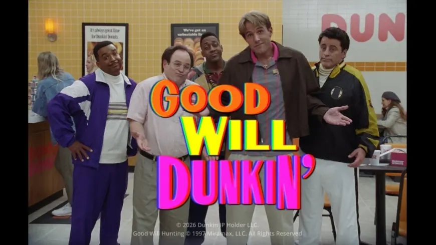 Dunkin’ Super Bowl commercial turns “Good Will Hunting” into a ’90s sitcom spoof