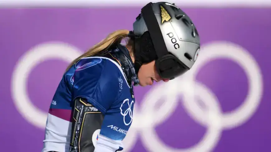 Ledecka’s Olympic Snowboarding Three-Peat Bid Ends Abruptly