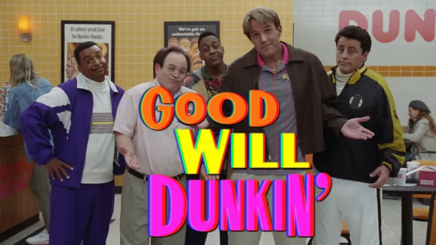 Dunkin Donuts Super Bowl commercial 2026 revives “Good Will Hunting” with sitcom stars