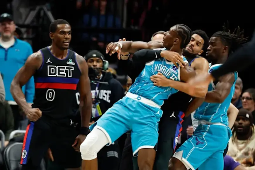 Pistons-Hornets brawl leads to four ejections as Detroit wins 110–104