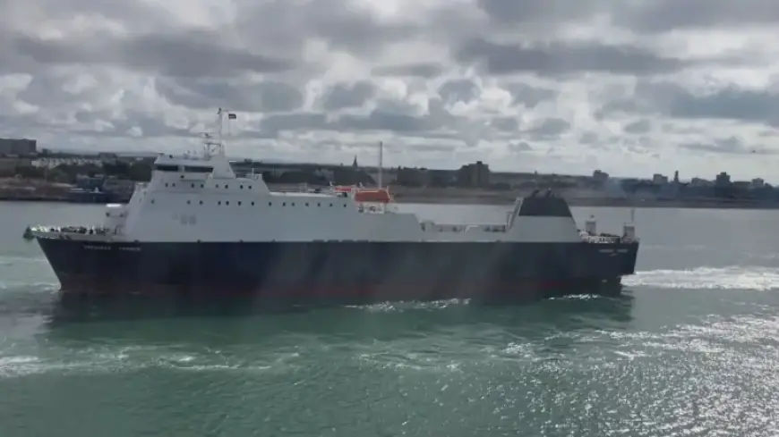 Coastguard, RNLI Tackle DFDS Ferry Blaze | ITV News