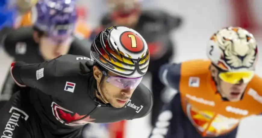Dandjinou Dominates as Canada’s Top Short-Track Skater in Milan