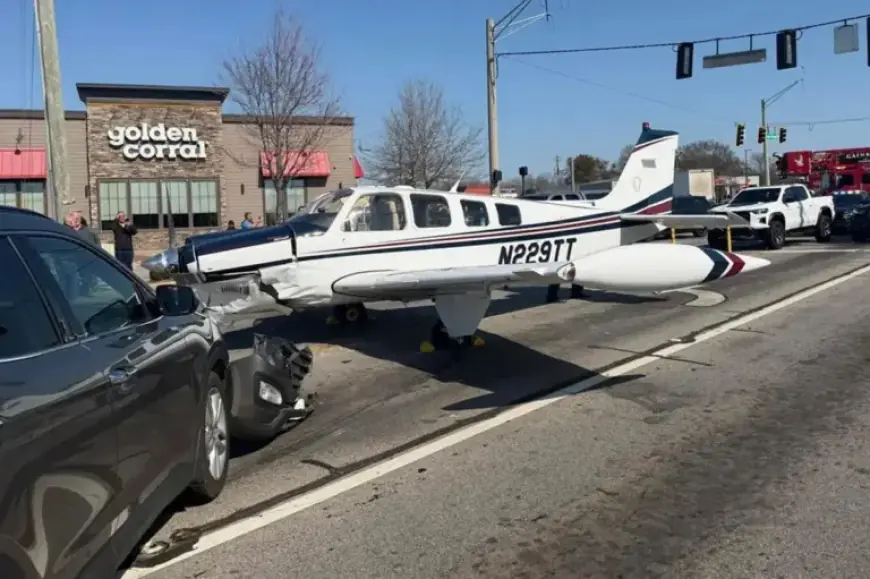 Plane Crashes, Striking Cars in Georgia Emergency Street Landing