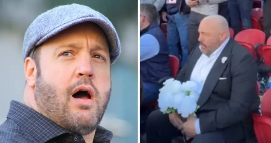 Matt Taylor and Kevin James spark Super Bowl buzz with “heartbroken” in-stadium stunt
