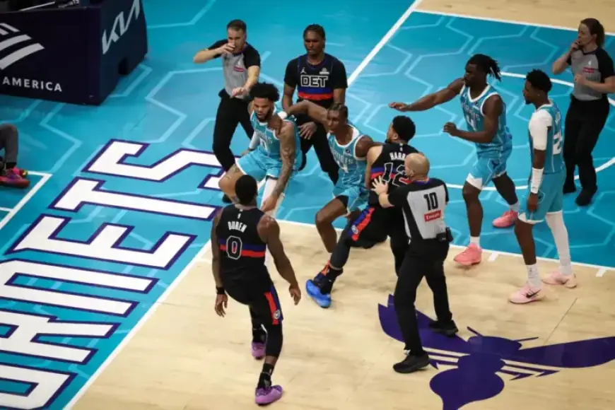 Pistons Angered, Hornets Defeated, Stewart Sparks Tensions