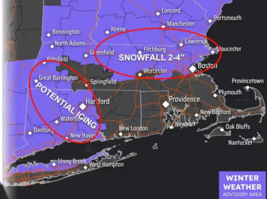 Massachusetts Snow: When It Stops Tuesday Night and Expected Accumulation