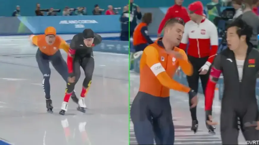 Chinese Skater Blocks World Champion Joep Wennemars; Furious Response Leads to Re-skate