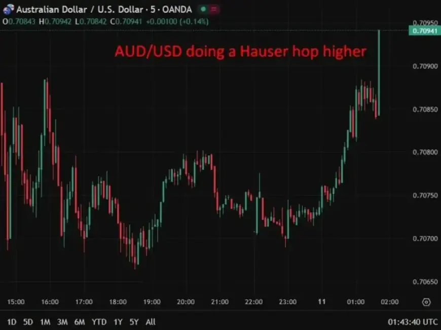 RBA’s Hauser Pledges Action on Inflation; AUD Soars