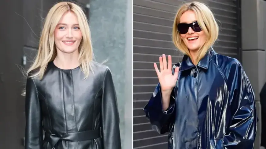 Sarah Pidgeon Channels Carolyn Bessette-Kennedy in Iconic Leather Coats