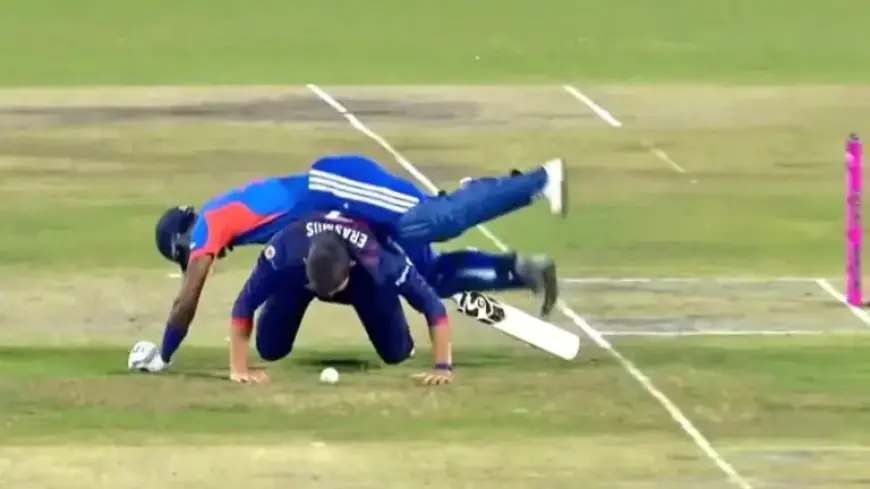 Hardik Pandya and Namibia Captain Collide, Share Laugh Together