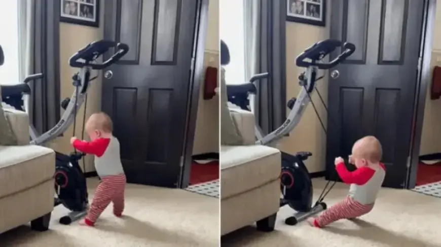 Baby’s Antics Transform Mom’s Workout Into Viral Video Sensation