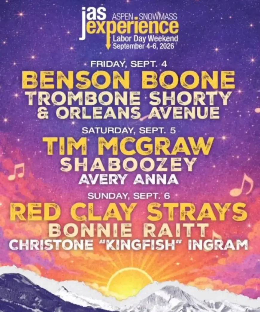 Benson Boone, Tim McGraw, Bonnie Raitt to Headline Jazz Aspen Snowmass 2026