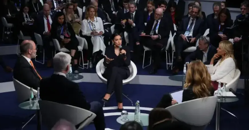 Ocasio-Cortez Presents Working-Class Vision in Munich Amid Minor Missteps