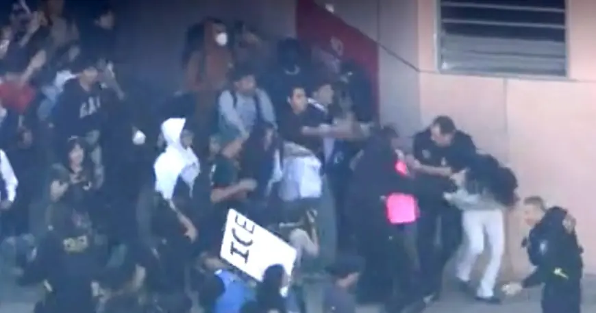 Fox News Live: Three Federal Agents Injured in Downtown L.A. Clash During Student Walkout