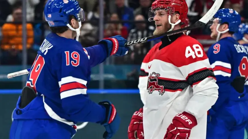 USA vs Denmark Olympic hockey turns into a 6–3 Team USA rally after Jeremy Swayman’s long-range mistake, with Brady Tkachuk and Jack Eichel driving the response
